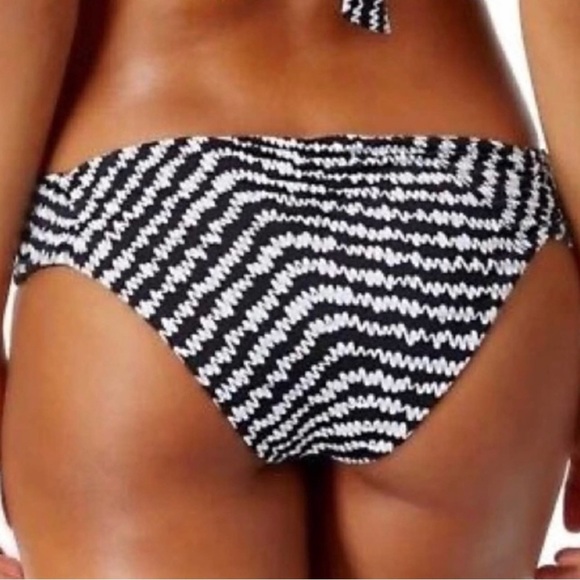 NWT Bar III | Feathered Daze Bikini Bottoms Size Large Reversible Multi & Black - Picture 3 of 16